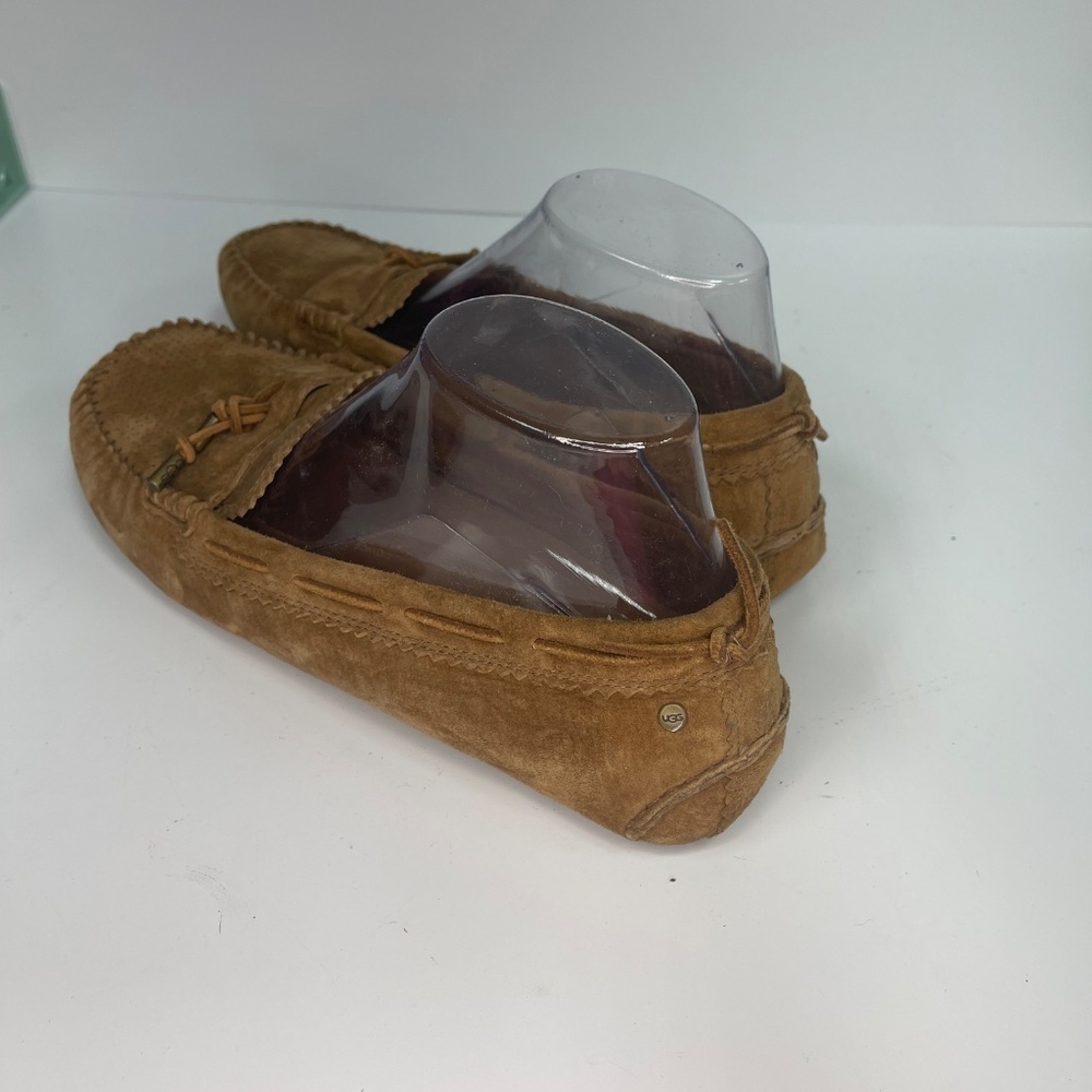 UGG Suede Moccasin Loafers Women’s Size 10 Brown Slip-On Comfort Shoes - Picture 5 of 11
